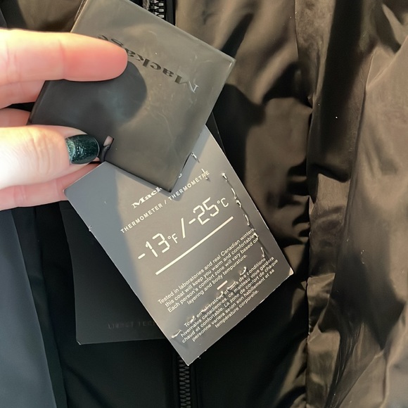 Mackage Brigid Cable Knit Collar Down Puffer Coat Medium - Picture 6 of 12